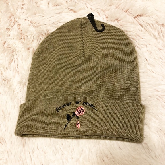 Empyre Accessories - Empyre soft knit beanie olive green hat winter